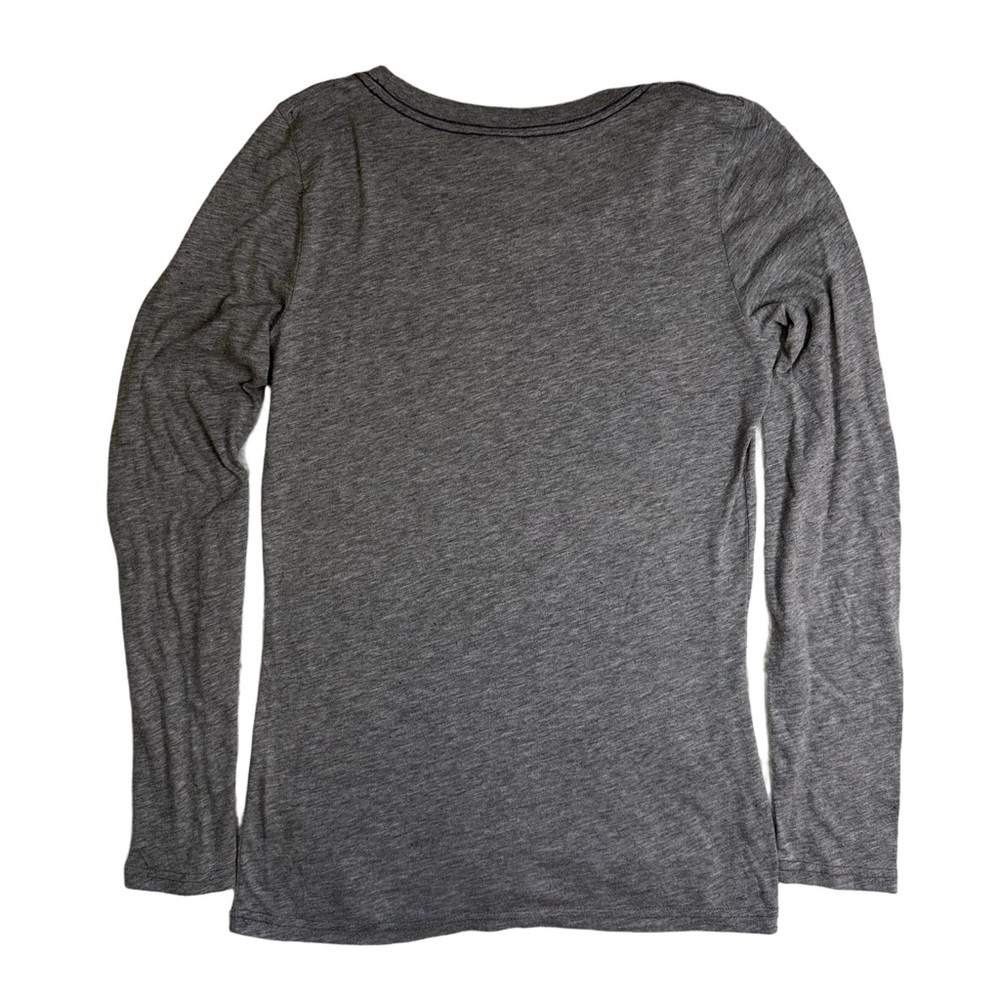 Abercrombie and Fitch Gray Tee Size Large Long Sleeve Classic Fitch Graphic NWOT - Picture 4 of 10